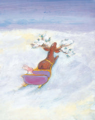 Christmas Bunny in the sleigh