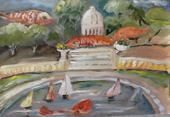 Les poisson rouges du Jardin du Luxembourg -  Red fish in the Luxembourg Park